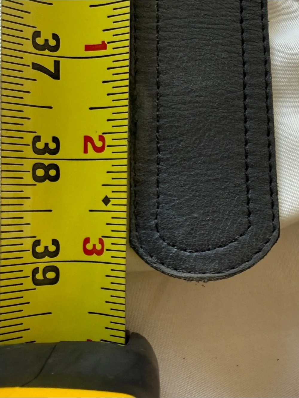 Elite Accessories Black Leather Belt with Textured Metal Buckle